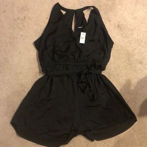 NEW EXPRESS Black satin romper